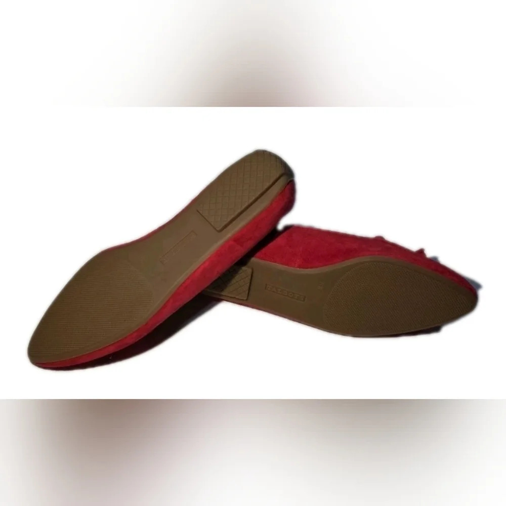 268. Talbots Francesca Red Suede Driving Loafers - Women's Size 8W (HC) - Picture 5 of 7